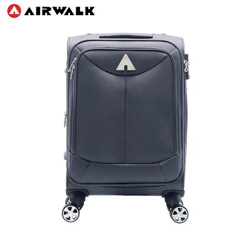 AIRWALK LUGGAGE - 尊爵系列灰色的沉靜 布面拉鍊20吋行李箱 - 安靜灰