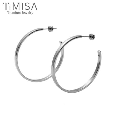 【TiMISA】活力漾彩-原色 純鈦耳環一對