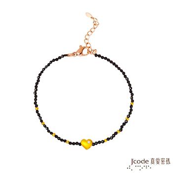 Jcode真愛密碼 兩心相伴黃金/尖晶石手鍊-單鍊款