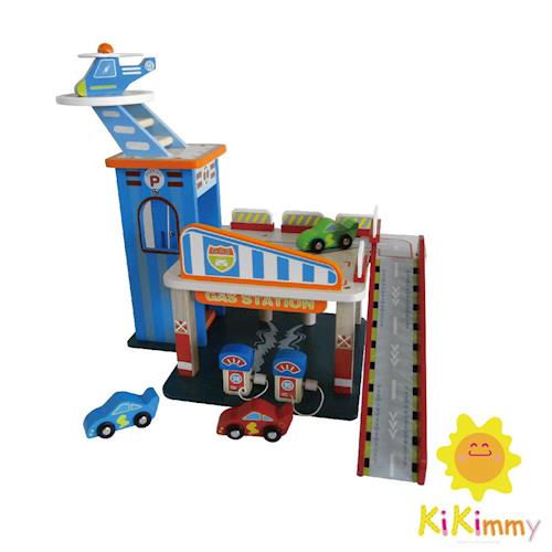 Kikimmy複合式雙層停車場(木製玩具)