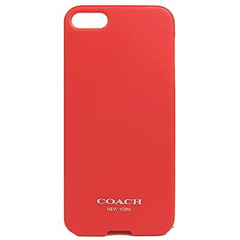 COACH 素面 LOGO iPhone 5 手機保護殼(珊瑚紅)