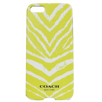 COACH 斑馬紋 iPhone 5 手機保護殼(黃)