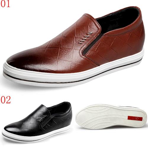 (預購)GOG高哥2017春新款休閒套腳板鞋增高6.0cm兩色可選WZ44782黑WZ4783棕