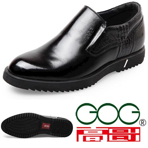 (預購)GOG高哥2017秋新款套腳商務休閒鞋WX441799增高6.0cm
