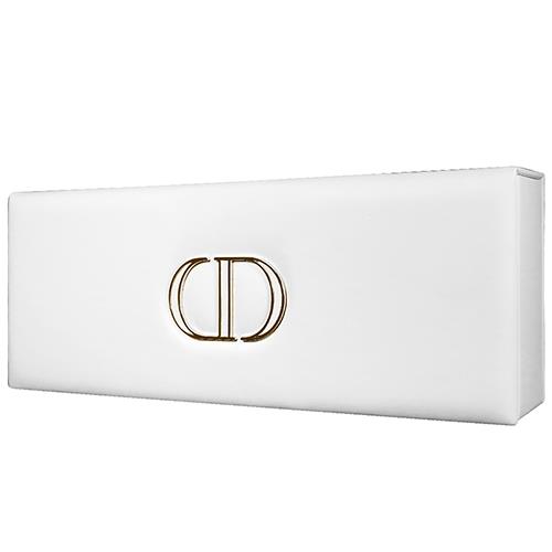 Dior 迪奧 典雅白立體Logo皮革收納長盒