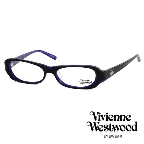 Vivienne Westwood 光學平光鏡框★經典LOGO雙色造型★英倫龐克風(紫/黑) VW176E01