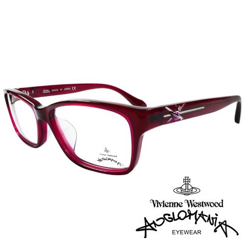 Vivienne Westwood 英國Anglomania時尚款俏皮土星光學眼鏡(紅紫)AN284E03