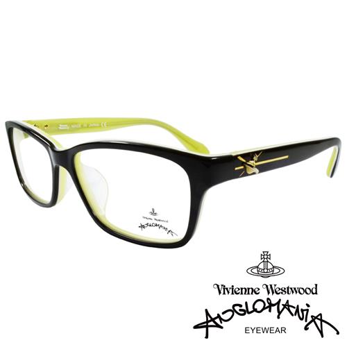 Vivienne Westwood 英國Anglomania時尚款俏皮土星光學眼鏡(黑+黃綠)AN284E02