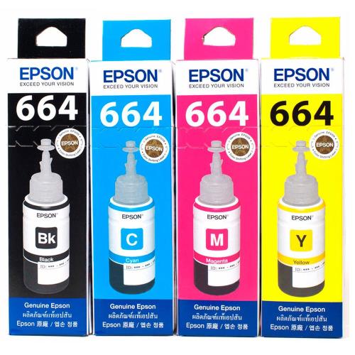 EPSON T664 系列 原廠墨水匣超值組合包(1黑3彩)
