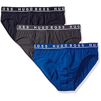 HUGO BOSS 男時尚彈力黑灰藍三角內著混搭3件組(預購)