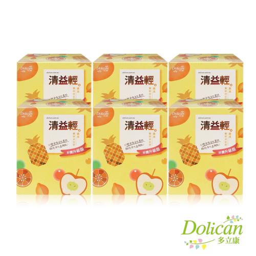 多立康 清益輕蔬果雙酵益生菌 好菌升級版30包x6(蔬果酵素/添加木寡糖/維生素C)
