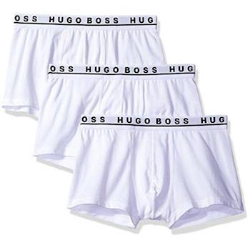 HUGO BOSS 男時尚彈力白色四角內著3件組(預購)