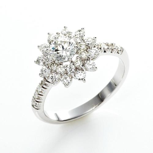 Dolly 18K金 求婚戒0.50克拉完美車工鑽石戒指(018)