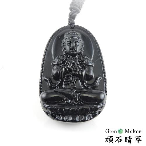 【GemMaker頑石睛萃】十二生肖八大守護神黑曜項鍊 羊/猴 大日如來菩薩
