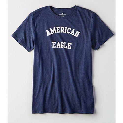 American Eagle 2017男時尚字母深藍色短袖圓領ㄒ恤(預購)