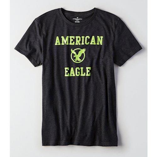 American Eagle 2017男時尚鷹形圖案瑪瑙黑色短袖圓領ㄒ恤(預購)