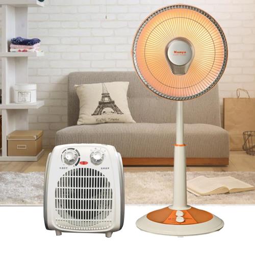 南亞12吋擺頭安全碳素電暖器+可利亞超導體電暖器 TAN-912TH+ZW-108