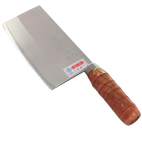 台灣製造圓木柄厚重日本鋼料理切剁刀兩用刀430011