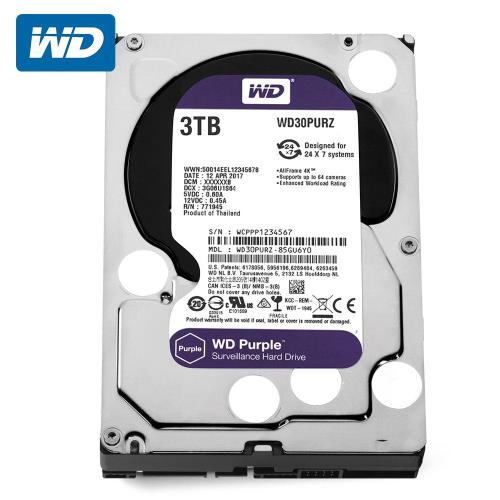WD 威騰 WD30PURZ 紫標 3TB 3.5吋監控系統硬碟