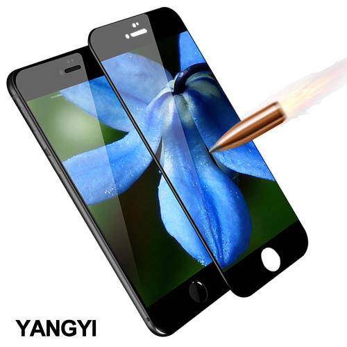 YANGYI 揚邑-Apple iPhone 6/6s 4.7吋 滿版軟邊鋼化玻璃膜3D曲面防爆抗刮保護貼-黑
