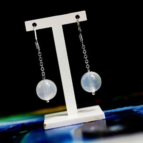 【喨喨飾品】月光石「情人石」耳環 S378