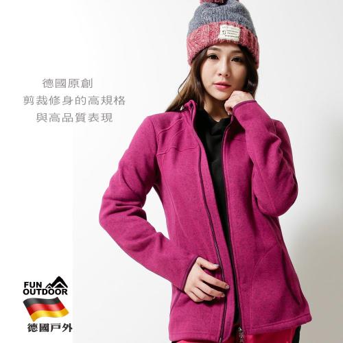 【戶外趣】女款冬季禦寒厚刷毛料立領外套 (BH222 玫紅)