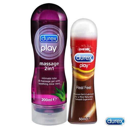 Durex杜蕾斯-長驅直入紓壓組(真觸感+蘆薈2合1)