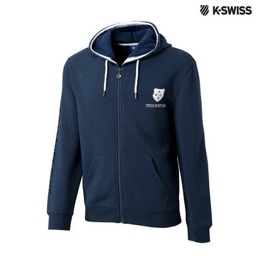 K-Swiss SRC Hoodie Jacket休閒連帽外套-男-藍灰