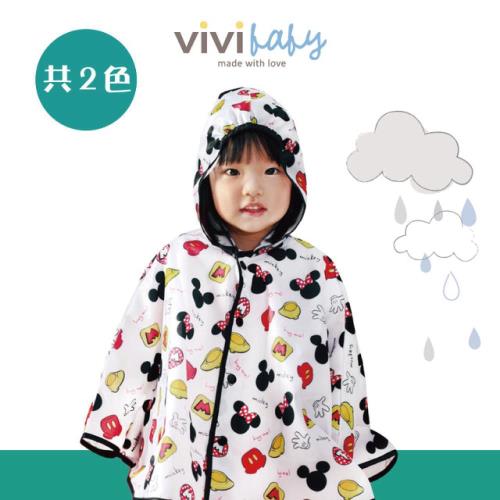 【vivibaby】迪士尼輕量雨衣-米奇米妮款(紅/黑)