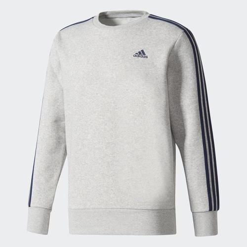 ADIDAS ESSENTIALS 3-STRIPES CREW 男 長袖T恤 BQ9642