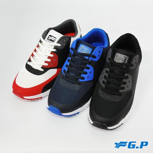 G.P 男款輕量氣墊運動鞋P5777M-黑色/藍色/紅色(SIZE:39-44 共三色)