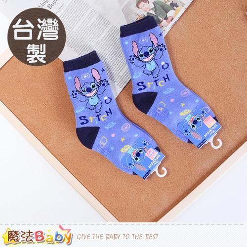 魔法Baby 幼童襪(2雙一組) 台灣迪士尼史迪奇正版保暖厚襪~k50607