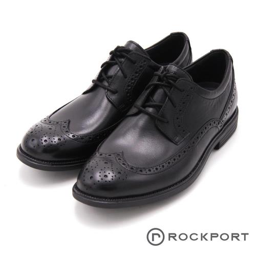 Rockport 都會雅仕系列 W雕花減震輕量休閒 男鞋-黑