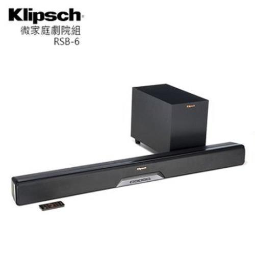 Klipsch 美國古力奇 無線微家庭劇院組 Soundbar+超低音喇叭 RSB-6