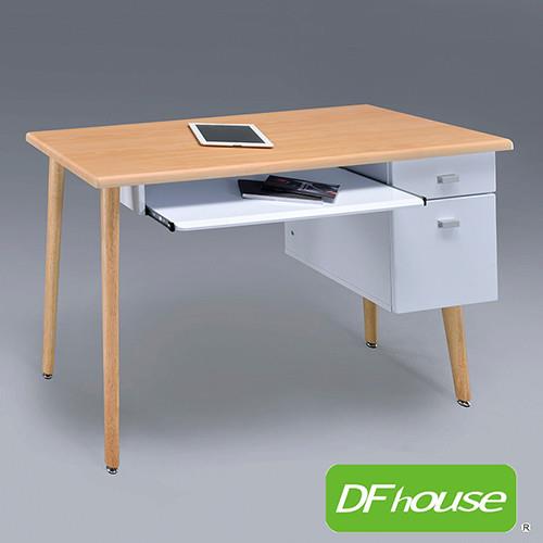 《DF house》威特電腦桌＊原木色+白色- 電腦桌  書桌  寫字桌 製圖桌 學齡桌 辦公桌