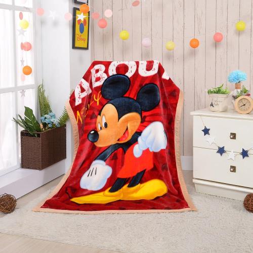 【Disney迪士尼】熱情米奇頂級加厚法蘭絨休閒毯