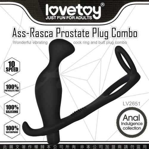 Ass-Rasca Prostate Plug Combo 10段變頻震動鎖精後庭按摩器 G點刺激型