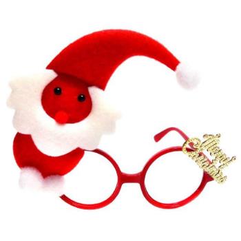 【摩達客】聖誕派對造型眼鏡-紅白精靈小雪人