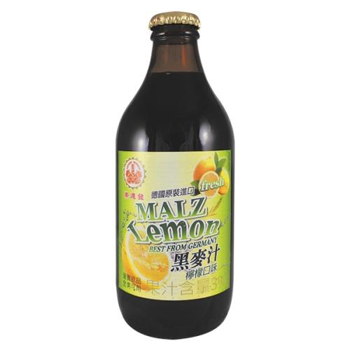 崇德發 黑麥汁-檸檬風味 (玻璃瓶330mlx24入/箱)