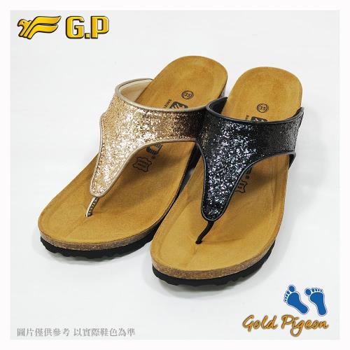 G.P 休閒個性柏肯鞋W783-黑色/金色(SIZE:35-39 共二色)