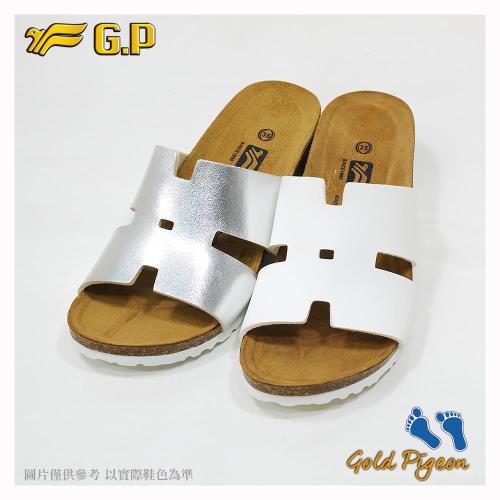 G.P 休閒個性柏肯鞋W780-銀色/白色(SIZE:35-39 共二色)