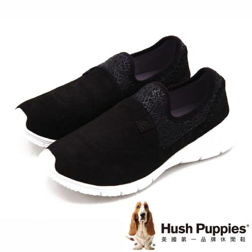 Hush Puppies Eireen Cypress 超輕量厚底線條設計風休閒 女鞋-黑(另有灰)