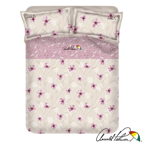 Arnold Palmer雨傘牌  紫光花曲-40紗精梳純棉床包被套雙人四件組