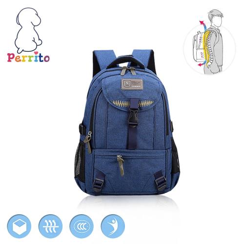 Perrito 貝瑞童-牛仔學園核心護脊兒童書包-藍色
