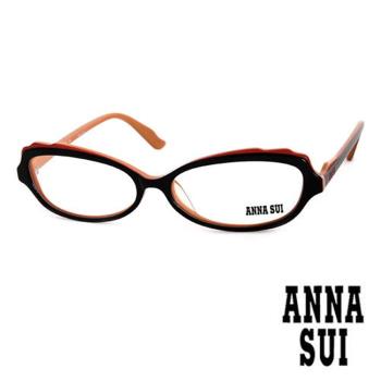 Anna Sui 日本安娜蘇 魔幻時尚造型平光眼鏡(黑) AS097E02