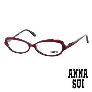 Anna Sui 日本安娜蘇 魔幻時尚造型平光眼鏡(紫) AS097E01
