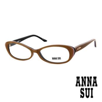 Anna Sui 日本安娜蘇 時尚基本款造型平光眼鏡(咖啡) AS090E03