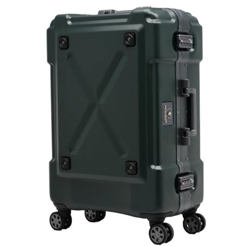 日本 LEGEND WALKER 6302-62-25吋 鋁框密碼鎖輕量行李箱 消光綠
