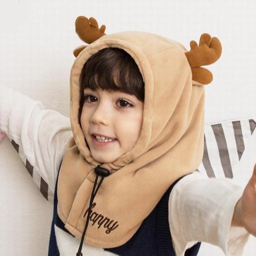 DF 童趣館 - 可愛萌系動物造型兒童保暖帽子頭套-共3色