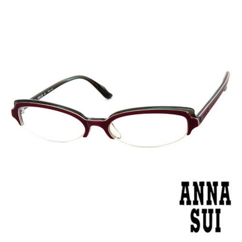 Anna Sui 日本安娜蘇 個性時尚質感造型平光眼鏡(紅) AS099E01